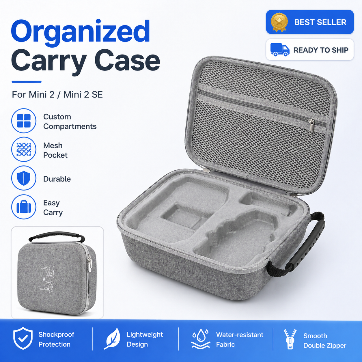 Drone Hard Shell Case - DJI Mini 2/SE Hard Shell Case