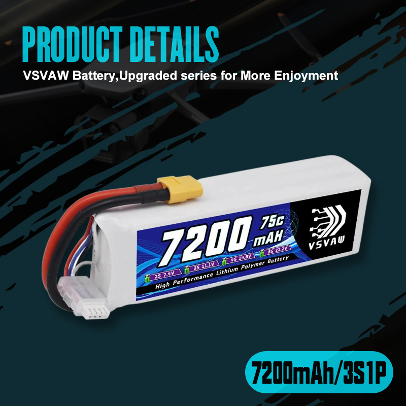 VSVAW 3S Lipo Battery 11.1V 72 - Drone Battery Adapter 评论和价格