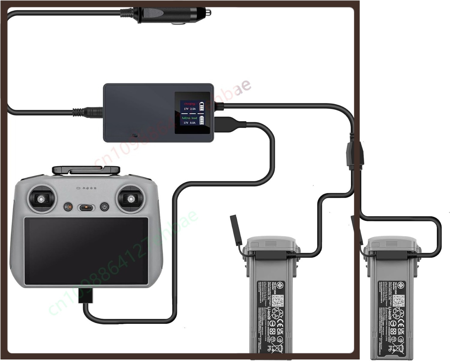 LCD battery car charger for DJ - Drone Charging Hub 评论和价格