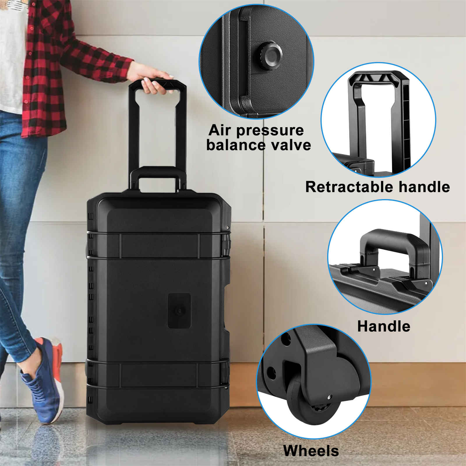 Rolling Camera Case, Portable  - Drone Hard Shell Case 评论和价格