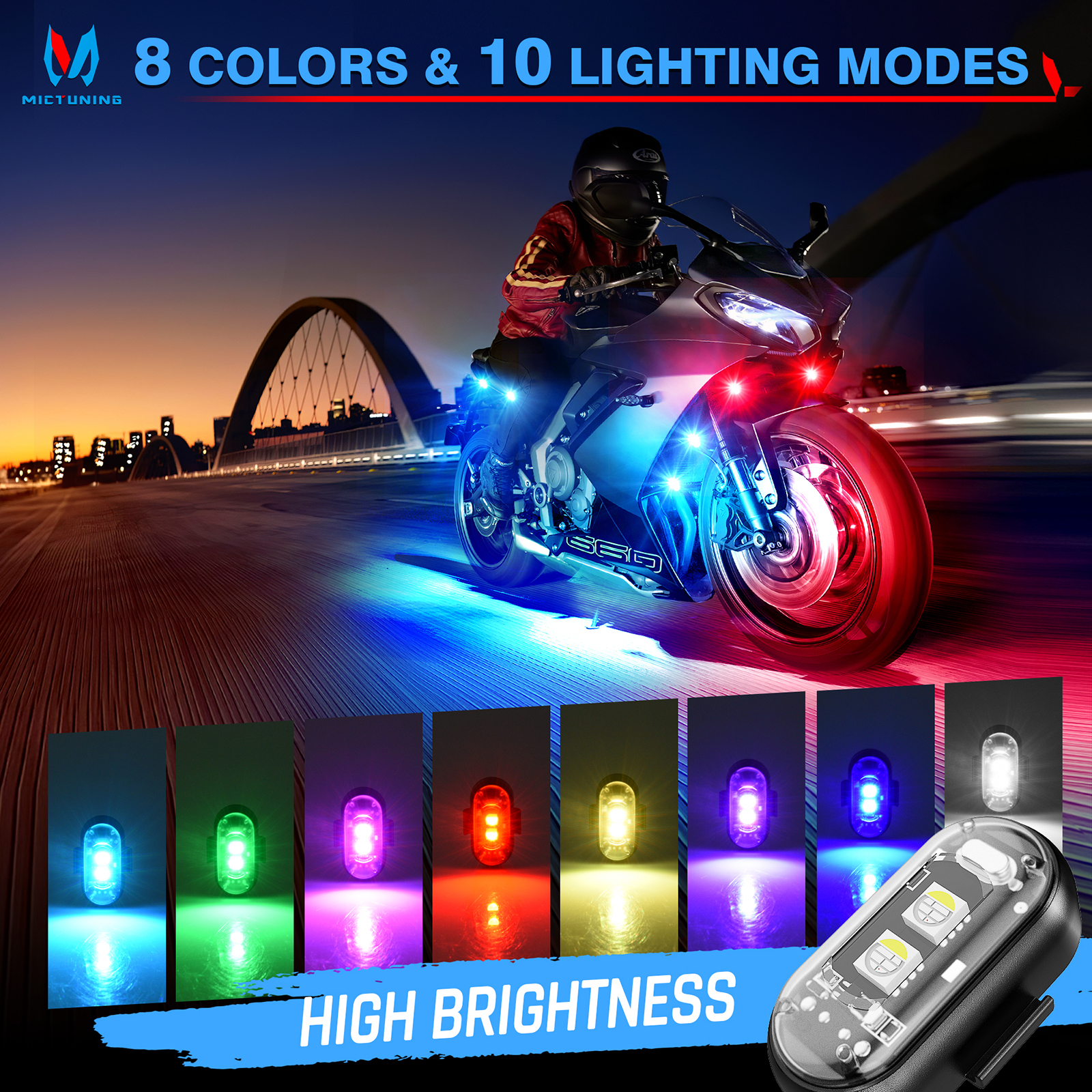 MICTUNING Wireless LED Strobe  - Drone Strobe Light 评论和价格