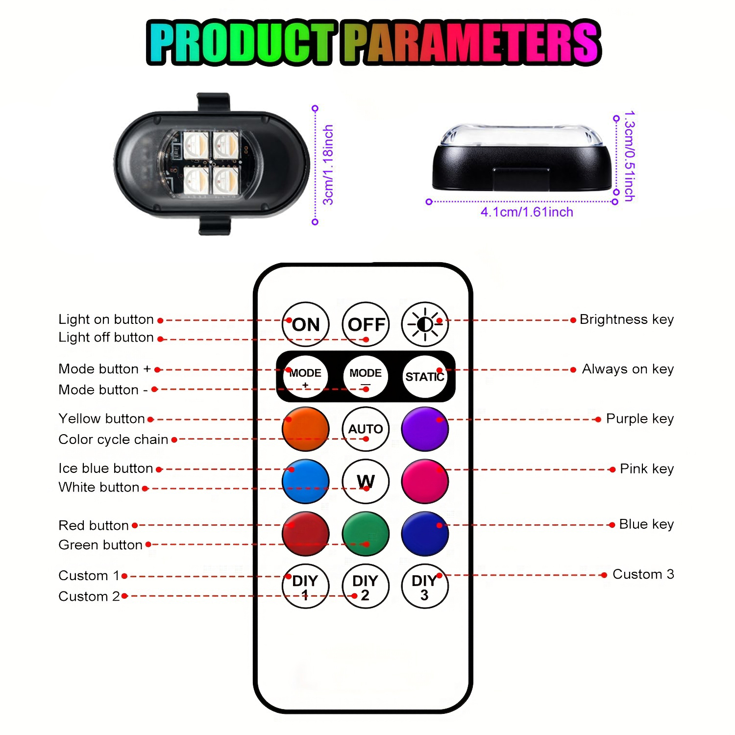 Upgraded 4LEDs Wireless LED St - Drone Strobe Light 评论和价格