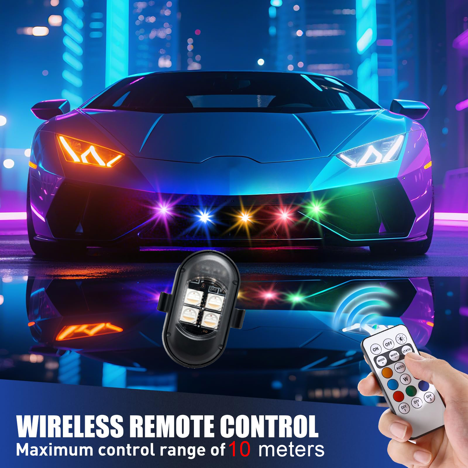 Upgraded 4LEDs Wireless LED St - Drone Strobe Light 评论和价格
