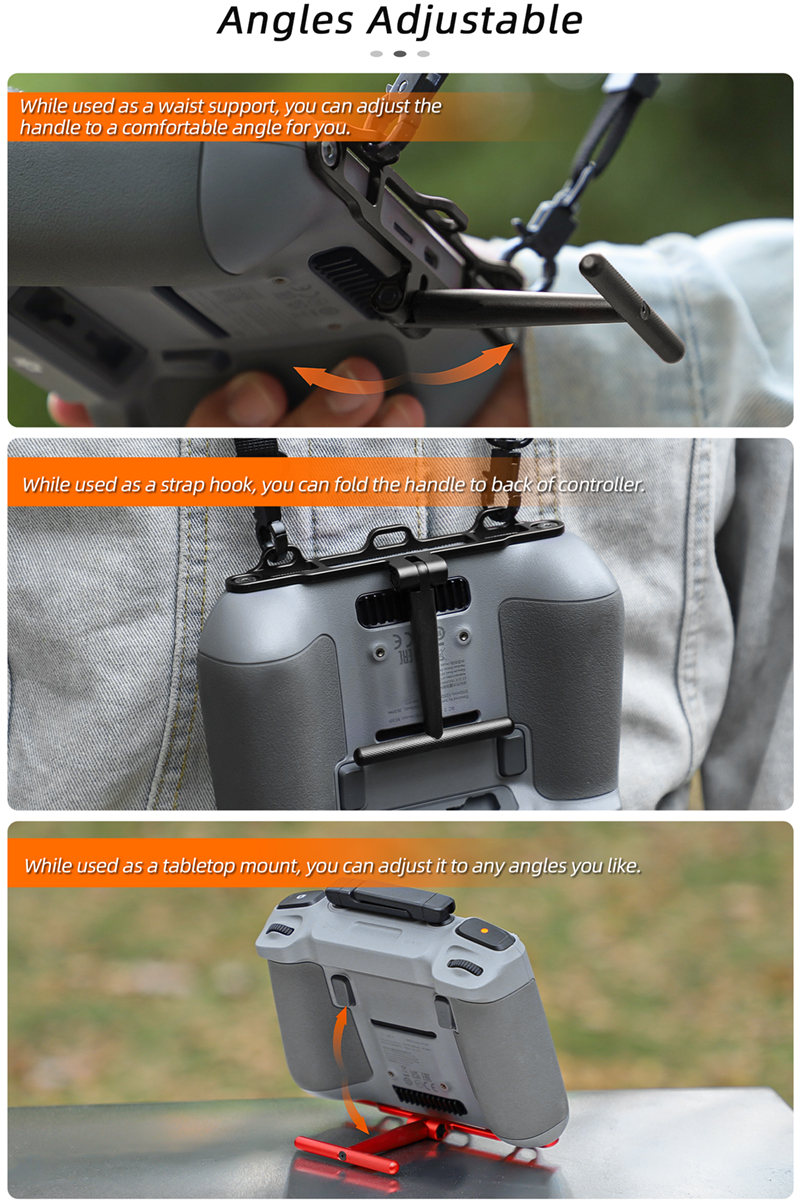2in1 Handle Stand Bracket Neck - Drone Remote Controller Lanyard 评论和价格