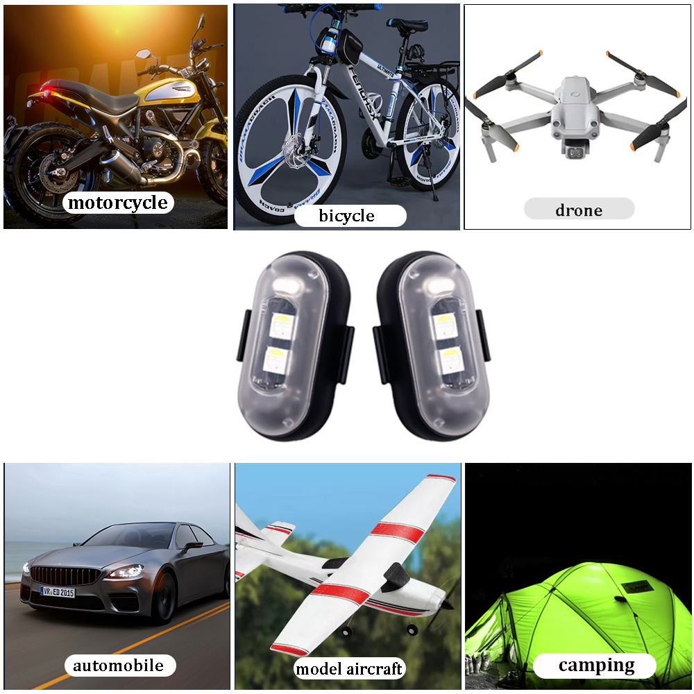 10x 4x 8Colors Wireless LED Dr - Drone Strobe Light 评论和价格