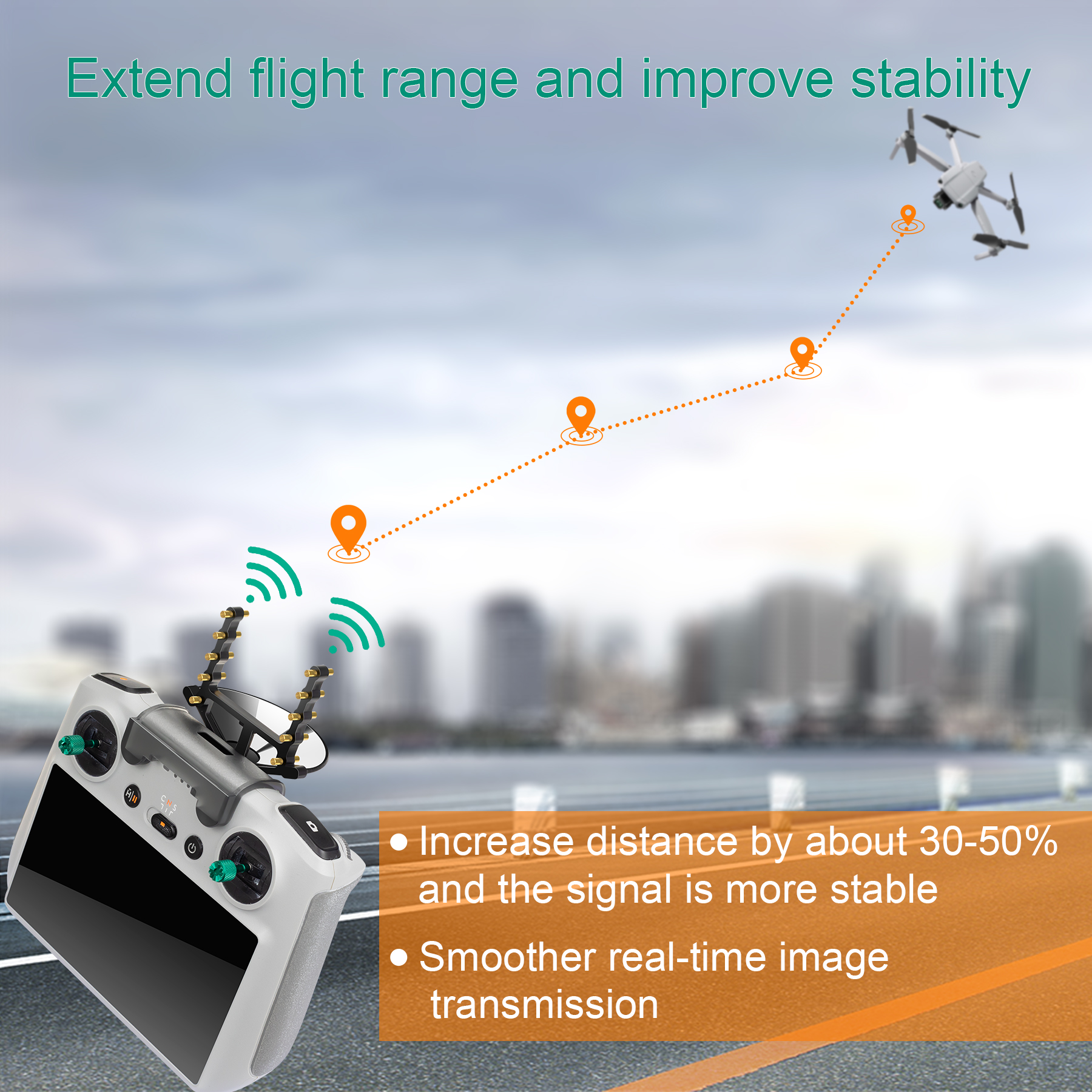 Antenna Signal Booster with Br - Drone Tablet Mount 评论和价格