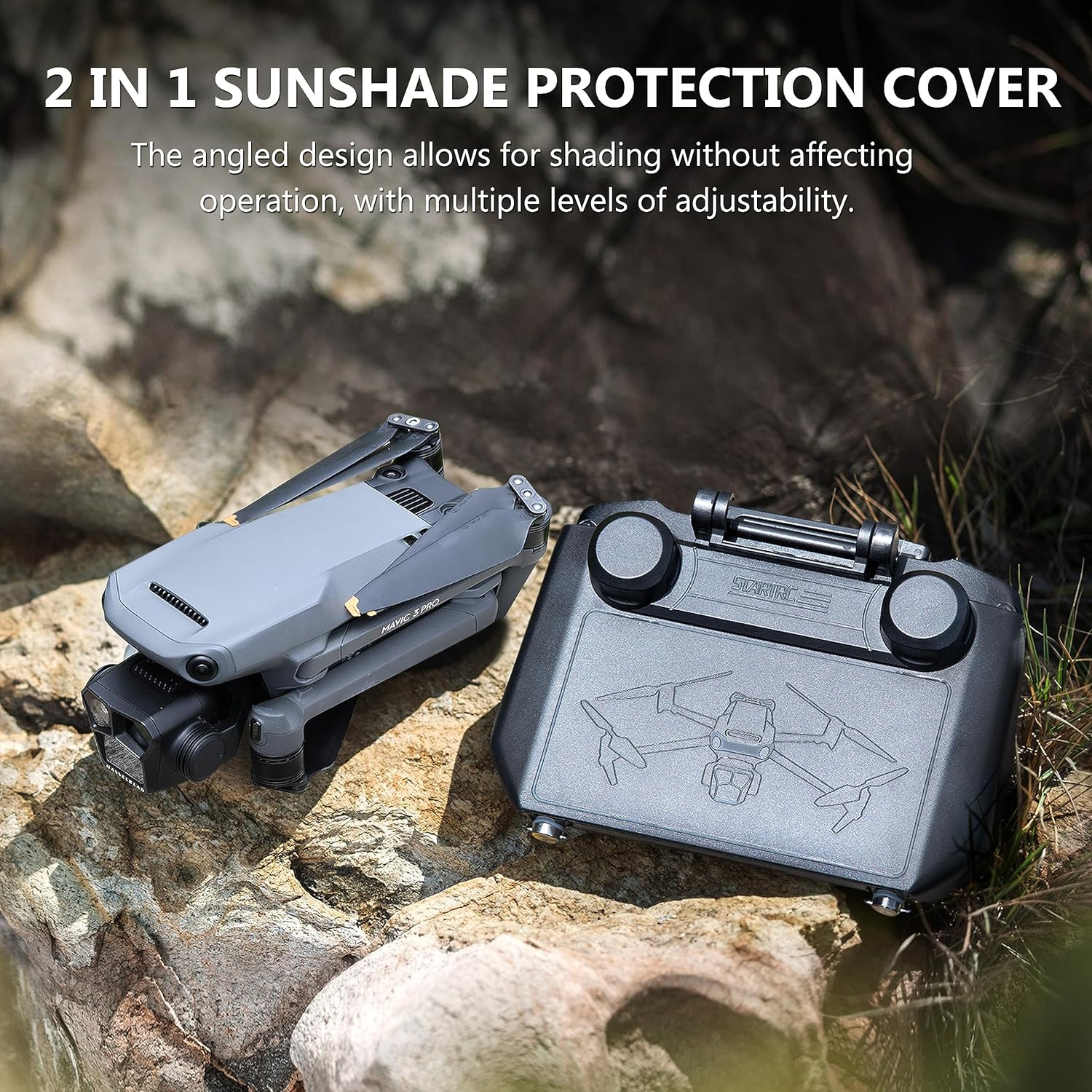 2-in-1 Sun Hood & Joystick Cov - Drone Sun Shade 评论和价格