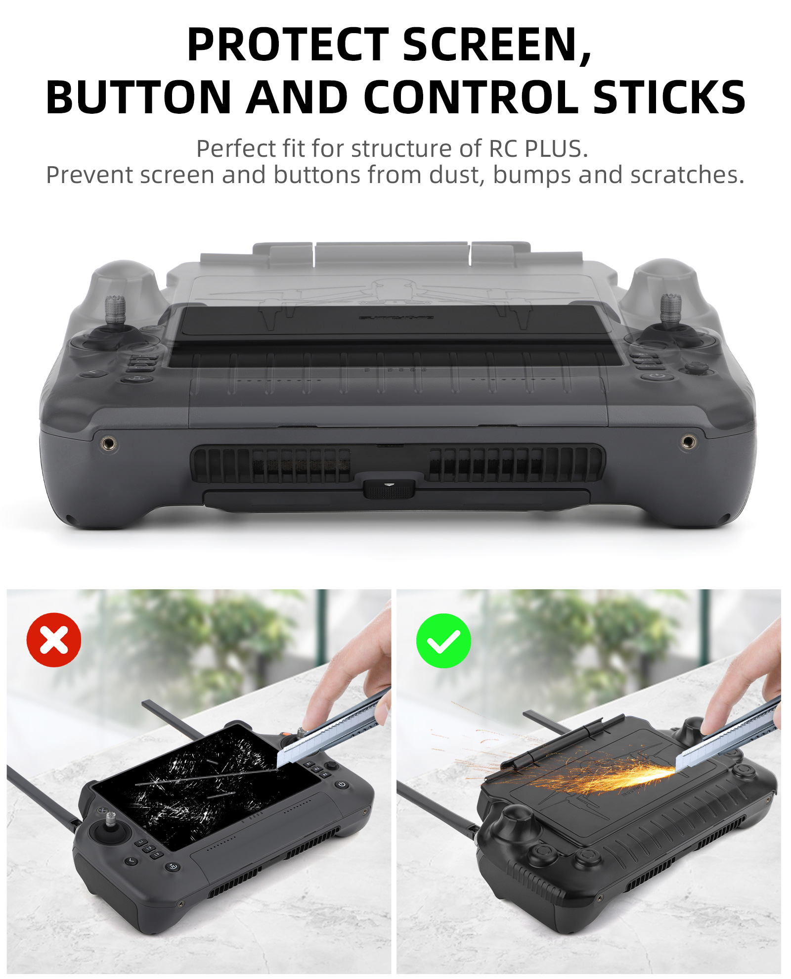 RC Plus Sun Hood Joystick Prot - Drone Sun Shade 评论和价格
