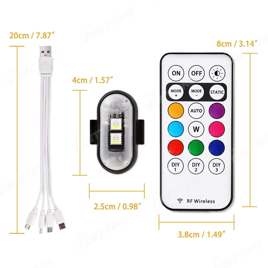 4Pcs Mini Drone Strobe Light 8 - Drone Strobe Light 评论和价格