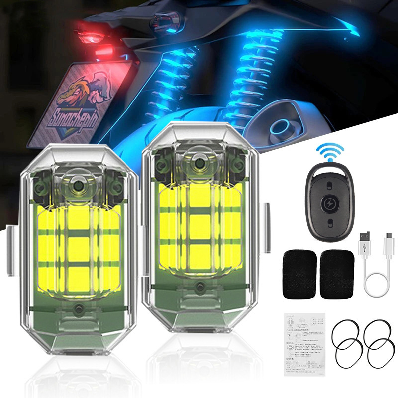 1/2/4Pc Remote Motorcycle Ligh - Drone Strobe Light 评论和价格