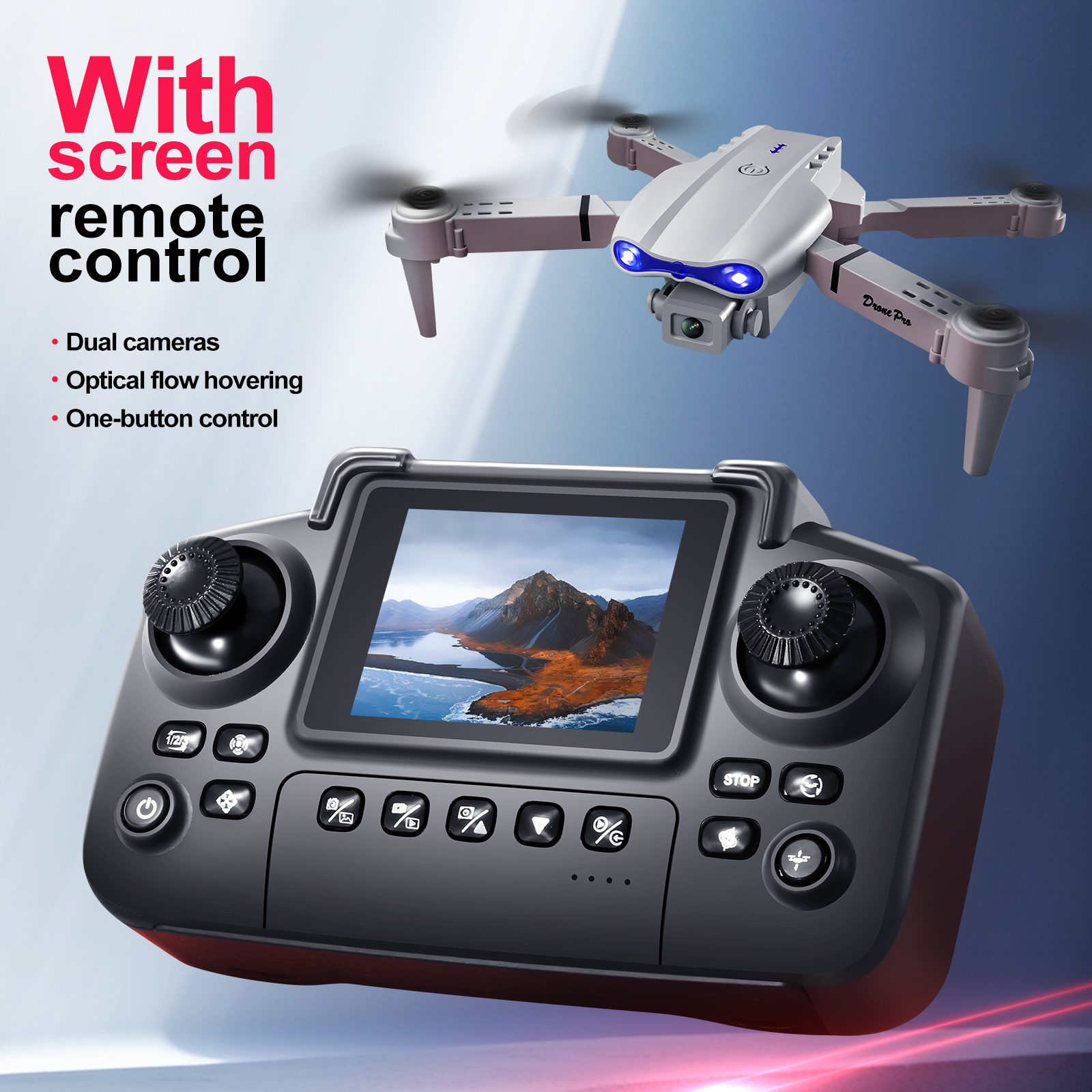 2025 New E88 E99 Upgraded Dron - Drone Controller Screen 评论和价格