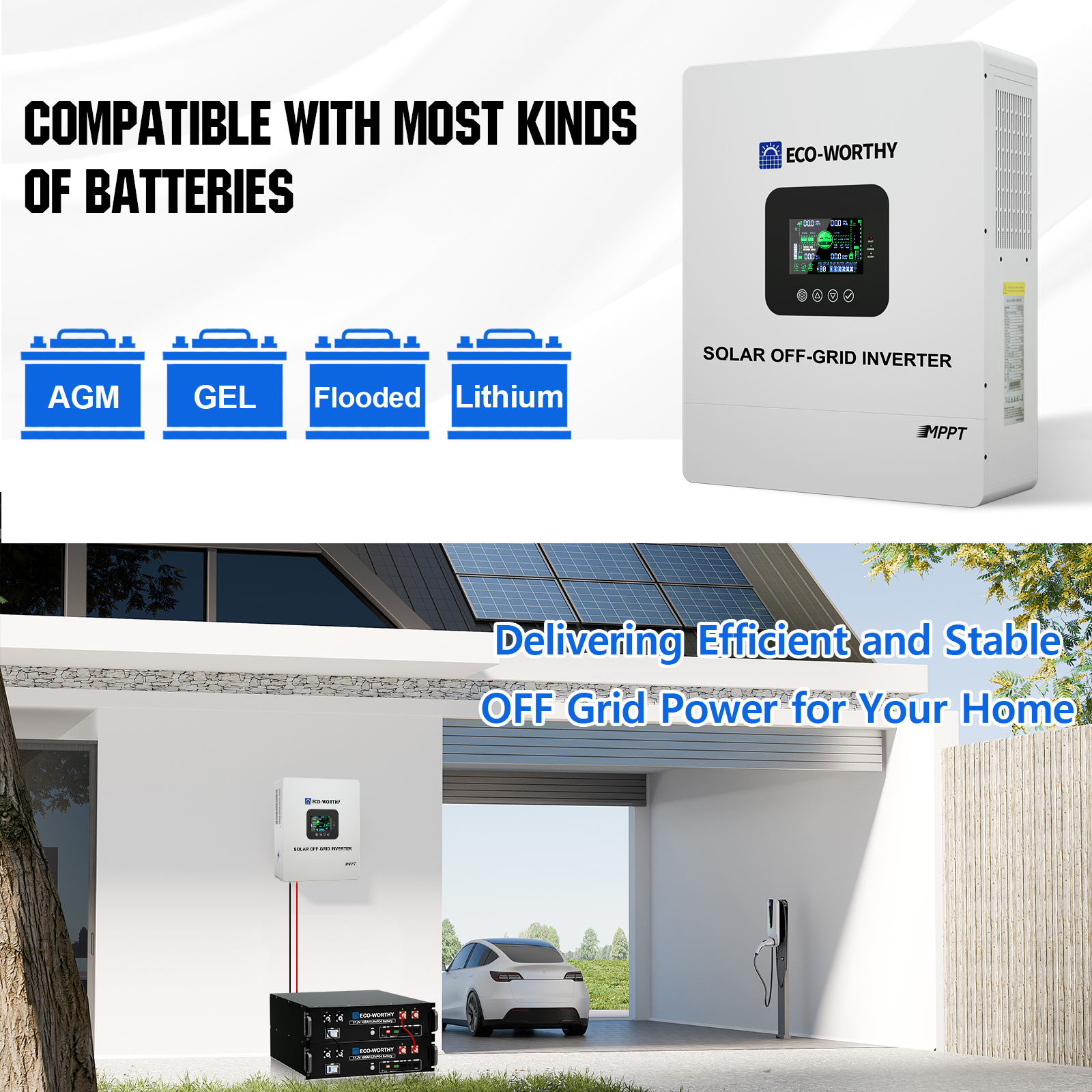 ECO-WORTHY UL1741 5000W 48V So - Drone Solar Charger 评论和价格